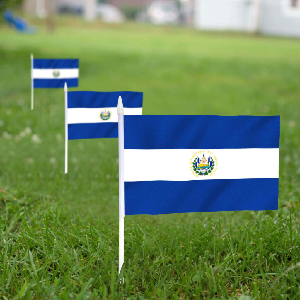 El Salvador Stick Flags X Inch Pack Of Anley Flags