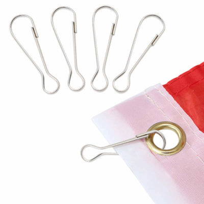 White Rubber Coated Brass Swivel Snap Hook - Anley Flags