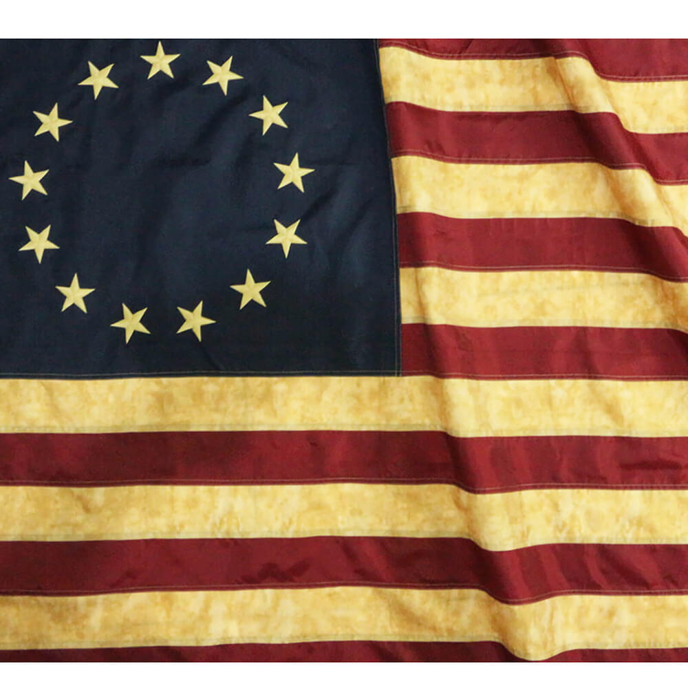 Collectibles Betsy Ross Flag Vintage Tea Stained 13 Stars American