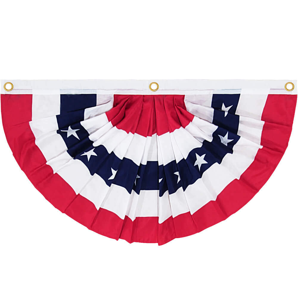 US Pleated Fan Flag 1.5x3 Foot & 3x6 Foot - Anley Flags