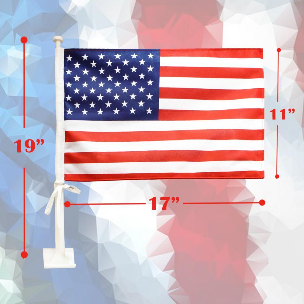 American Car Window Flags (2 Pack) - 17