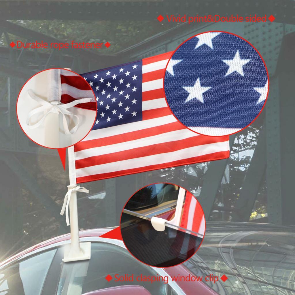 American Car Window Flags (2 Pack) - 17