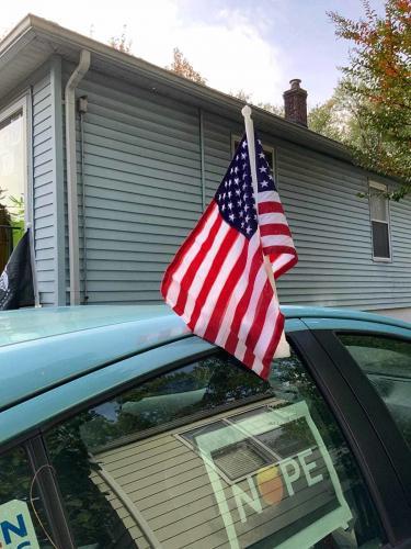 American Car Window Flags (2 Pack) - 17 x 11 - Anley Flags