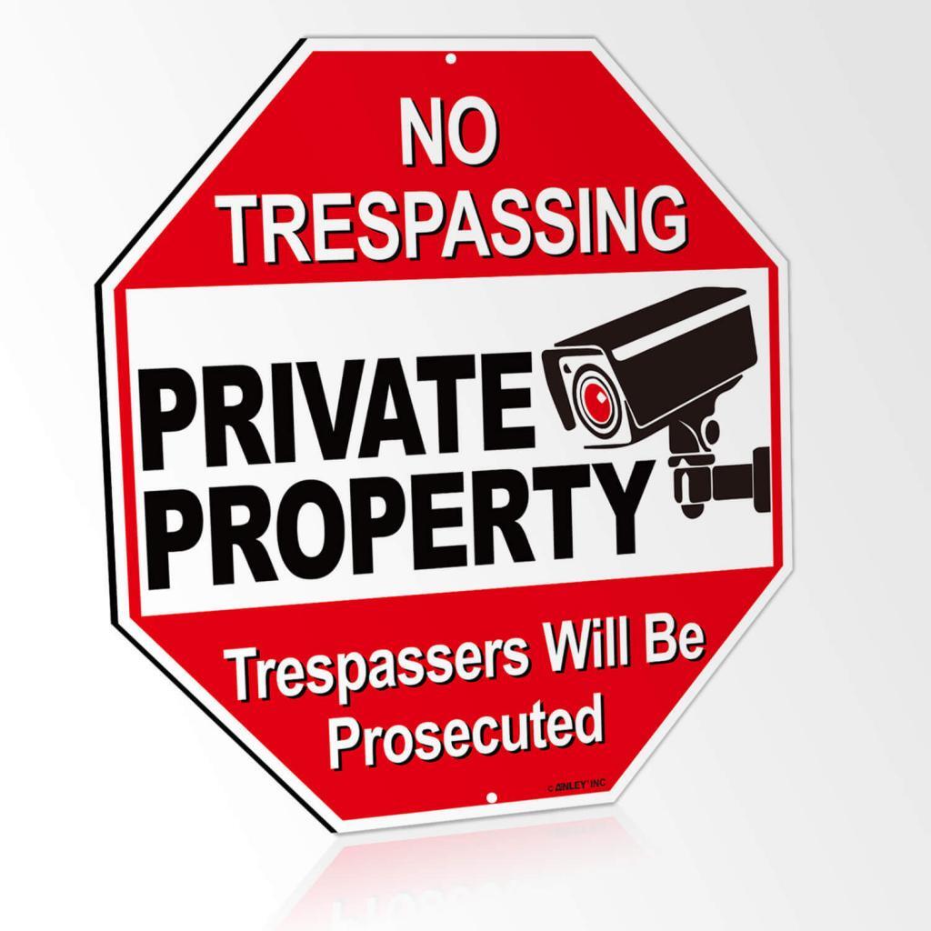 Private Property Aluminum Warning Sign Anley Flags