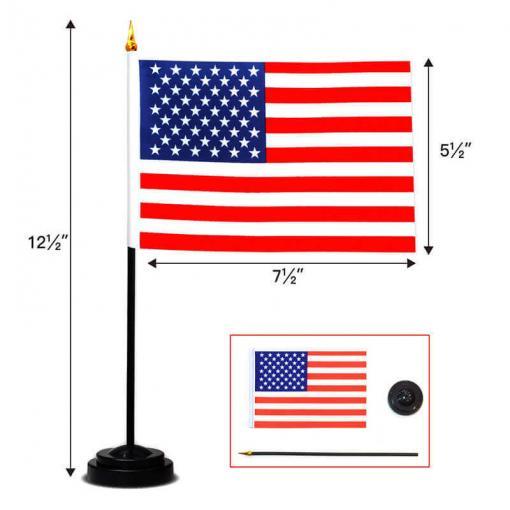 24 Countries Deluxe Desk Flags Set – 8 x 5 Inch - Anley Flags