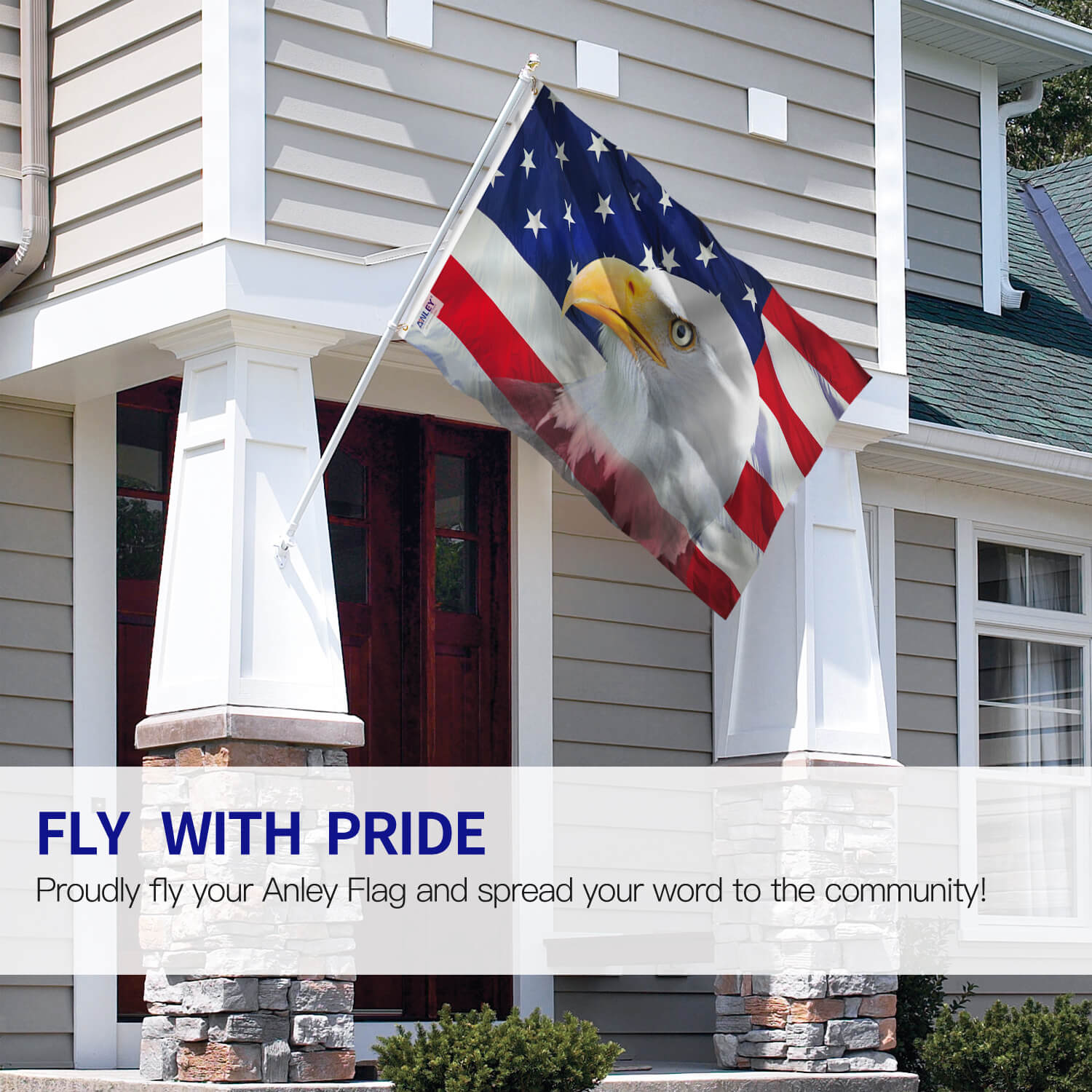 Fly Breeze 3x5 Foot US Bald Eagle Flag