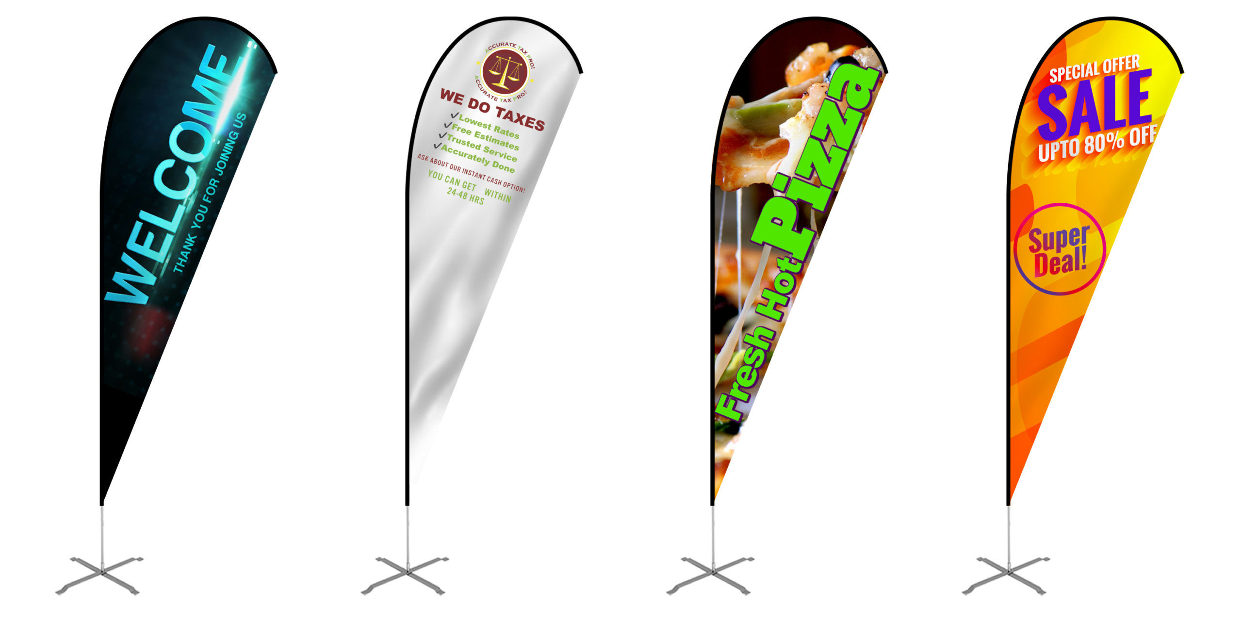 Custom Teardrop Feather Flags & Banners at Sale - Anley