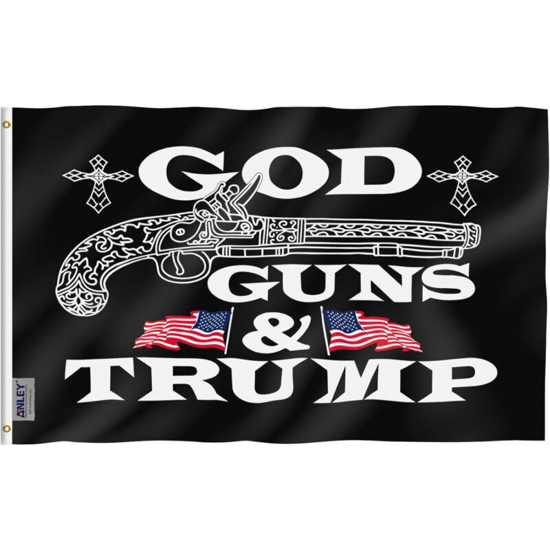 God Guns and Trump Flag