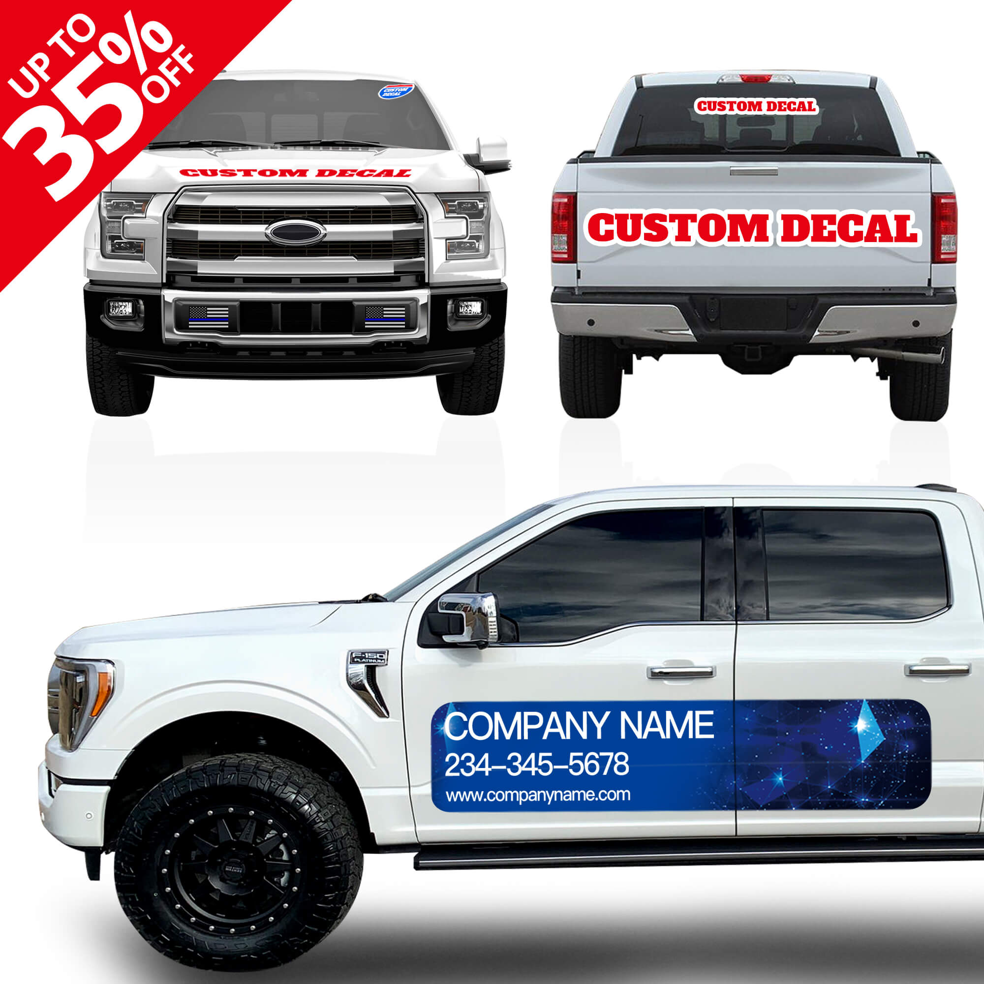 Front-Adhesive Stickers - Window, Windshield & Glass Decals