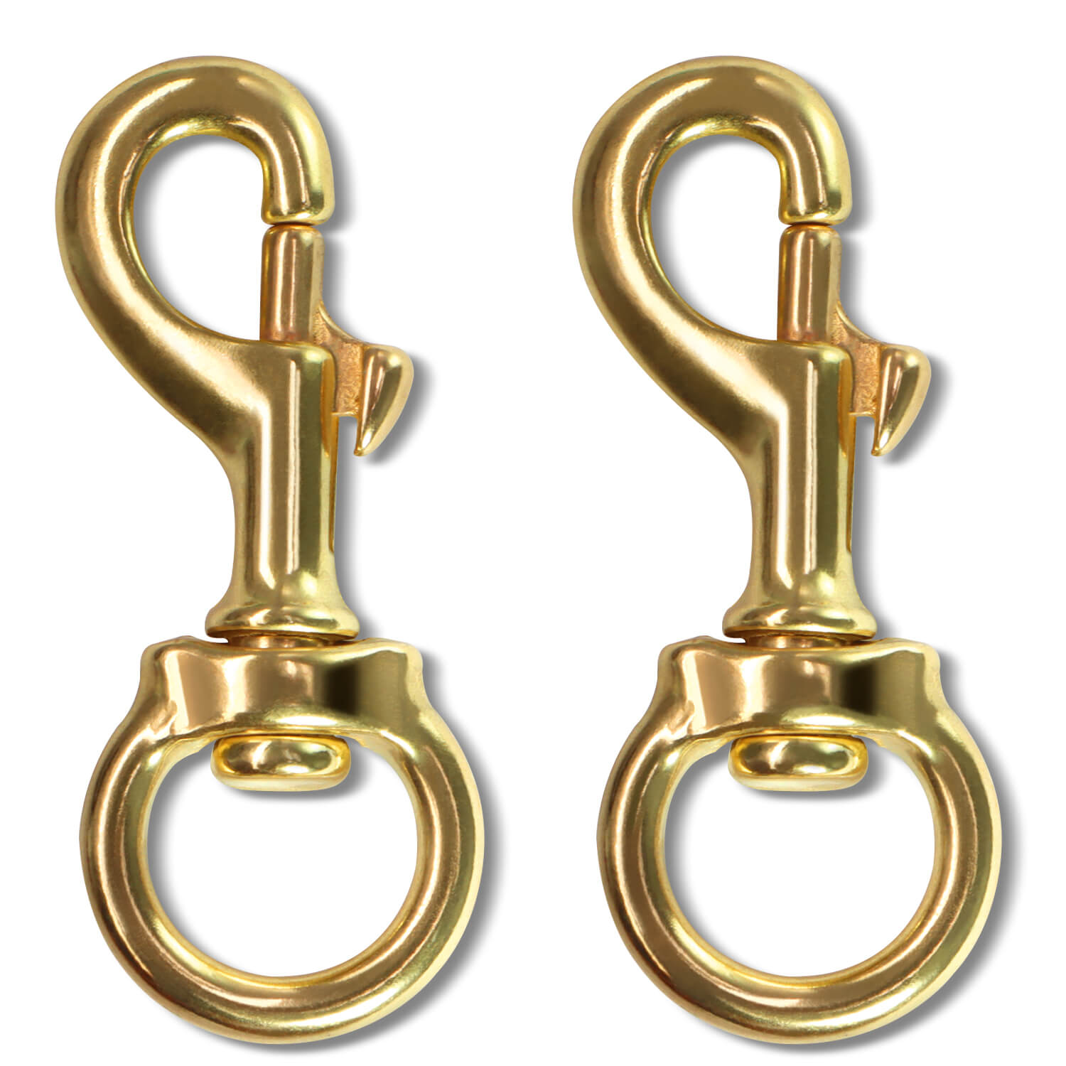 1 Pair Brass Swivel Snap Hook - 3.3 Inch - Anley Flags