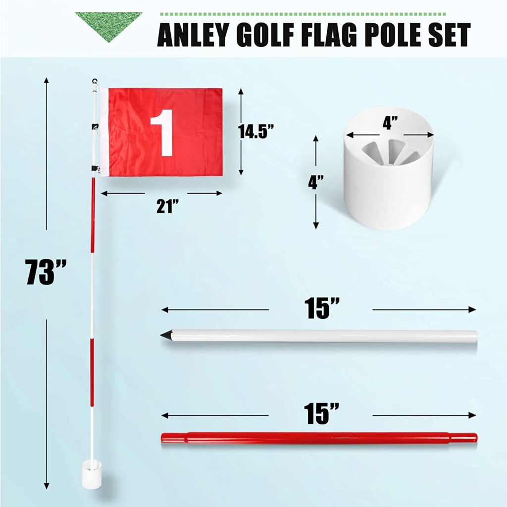 Ft Golf Flagsticks With Putting Cup Set Anley Flags