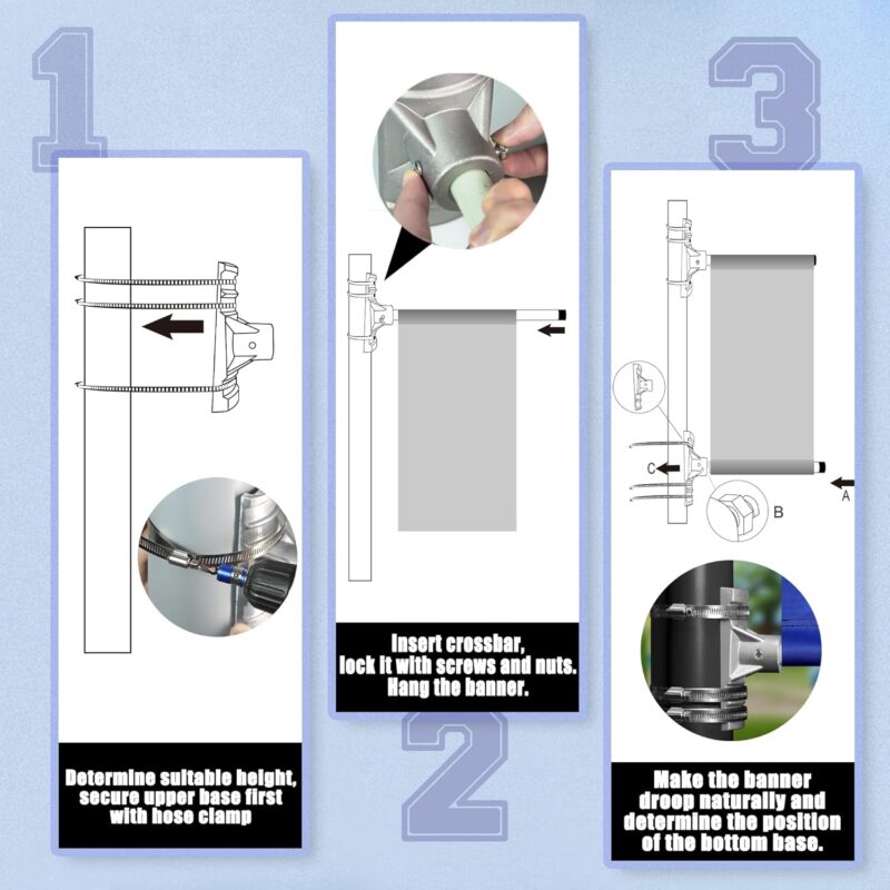 Pole Banner Mounting Bracket Kit