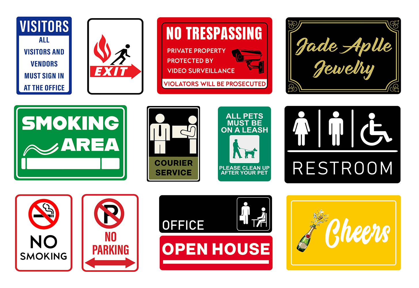 custom plastic signs